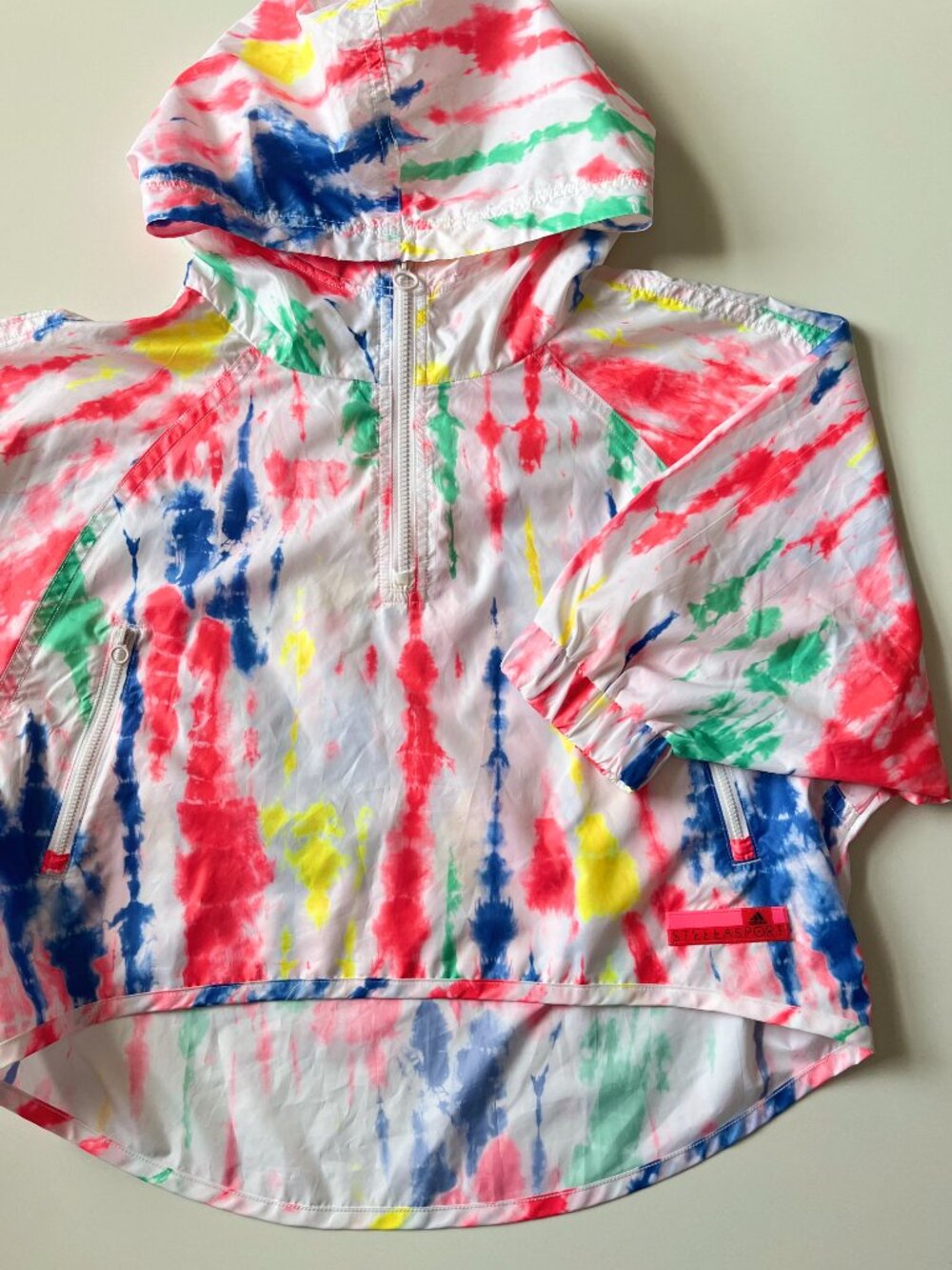 Teen Girls/Womens, stella mccartney sport/adidas, abstract colourful windbreaker - Picture 2 of 8
